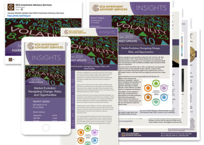 Print, email, and social media campaign – KCG Investment Advisory